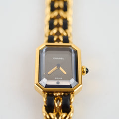 Chanel Premiere L Black/Gold Watch