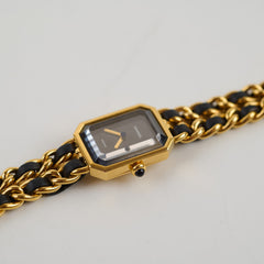 Chanel Premiere L Black/Gold Watch