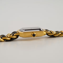 Chanel Premiere L Black/Gold Watch