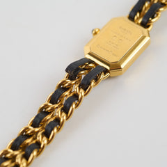 Chanel Premiere L Black/Gold Watch