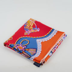 Hermès 90x90 Orange/Red Scarf