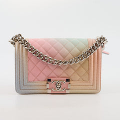 Chanel Small Boy Rainbow Caviar