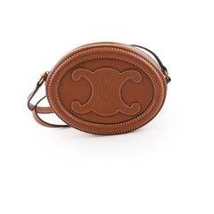 Celine Triomphe Cuir Oval Crossbody Calfskin Tan