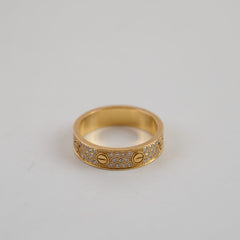 Cartier Classic Love Yellow Gold Pave Size 53 Ring
