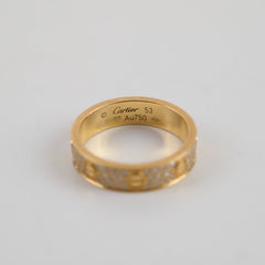 Cartier Classic Love Yellow Gold Pave Size 53 Ring