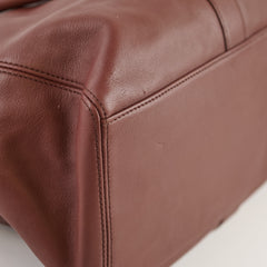 Chanel Vintage CC Turnlock Tote Brown