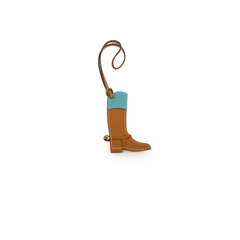 Hermès Paddock Boots Bag Charm Celeste/Bleu Jean