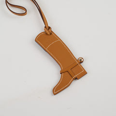 Hermès Paddock Boots Bag Charm Celeste/Bleu Jean