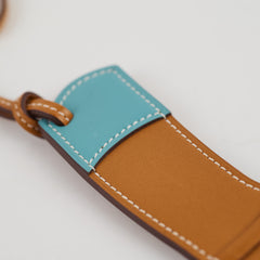 Hermès Paddock Boots Bag Charm Celeste/Bleu Jean