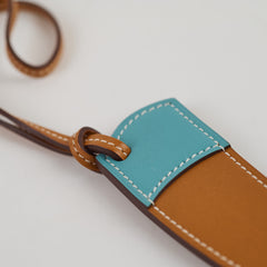 Hermès Paddock Boots Bag Charm Celeste/Bleu Jean