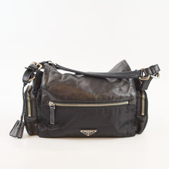 Prada Easy Tessuto Black Shoulder Bag