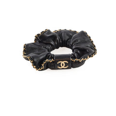 Chanel Black Hair Scrunchie