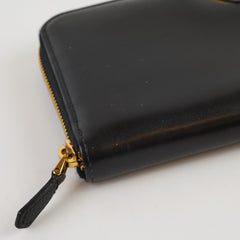 Prada Long Smooth Black Wallet