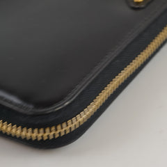 Prada Long Smooth Black Wallet