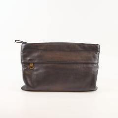 Prada Zip Clutch Nappa Leather Black