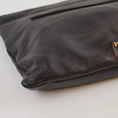Prada Zip Clutch Nappa Leather Black