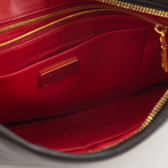 Prada Zip Clutch Nappa Leather Black