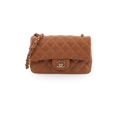 Chanel Mini Rectangular Caramel Lambskin