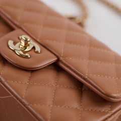 Chanel Mini Rectangular Caramel Lambskin