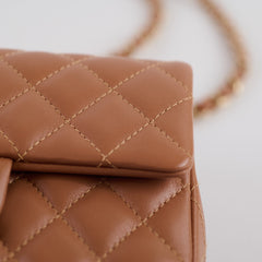 Chanel Mini Rectangular Caramel Lambskin