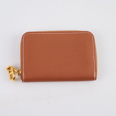 Hermès Zipengo Chaine d'Ancre Compact Card Holder Gold