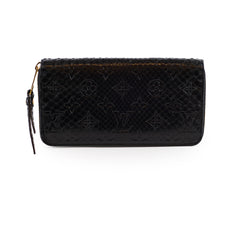 Louis Vuitton Exotic Python Black Zippy Wallet