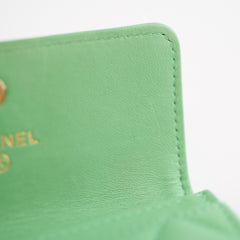Chanel Boy Lambskin Green Wallet