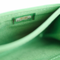 Chanel Boy Lambskin Green Wallet