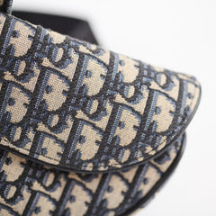Christian Dior Men's Saddle Oblique Navy