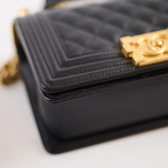Chanel Boy Small Caviar Black GHW
