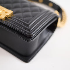 Chanel Boy Small Caviar Black GHW