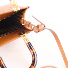 Fendi Mini Sunshine Shopper Tote Brown