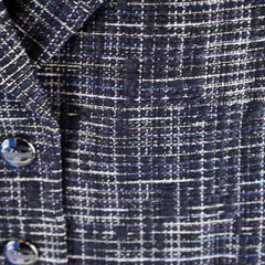 Chanel Fantasy Tweed Jacket Black/Navy/White Size 36