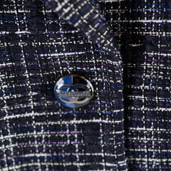 Chanel Fantasy Tweed Jacket Black/Navy/White Size 36