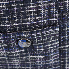 Chanel Fantasy Tweed Jacket Black/Navy/White Size 36