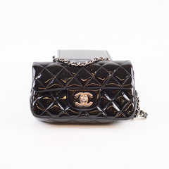 Chanel Extra Mini Flap Patent Black (17 Series)