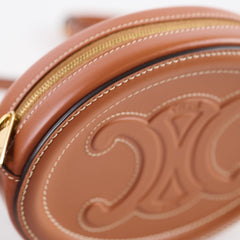 Celine Small Triomphe Oval Crossbody Bag Brown