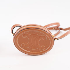 Celine Small Triomphe Oval Crossbody Bag Brown