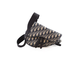 Christian Dior Men's Oblique Saddle Bag Navy