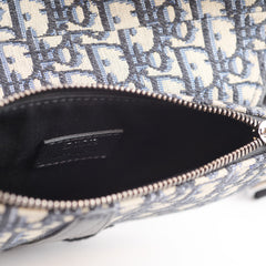 Christian Dior Men's Oblique Saddle Bag Navy