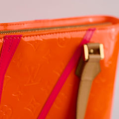 Louis Vuitton Robert Wilson Monogram Vernis Fluo Houston Tote in Fluorescent Orange