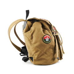 Saint Laurent Canvas Multi Patch Backpack Green