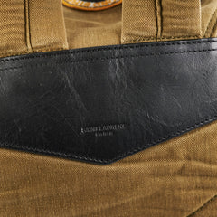 Saint Laurent Canvas Multi Patch Backpack Green