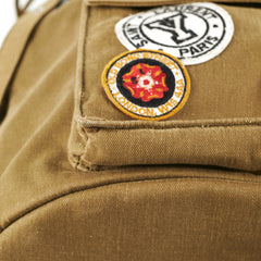 Saint Laurent Canvas Multi Patch Backpack Green