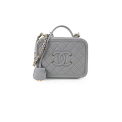 Chanel Filigree Caviar Medium Vanity Grey
