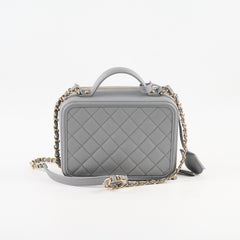 Chanel Filigree Caviar Medium Vanity Grey