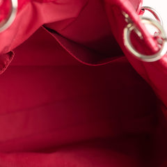 Dior Cannage Soft Leather Tote Ruby Red