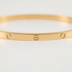 Cartier Love SM Yellow Gold Size 17 Bracelet