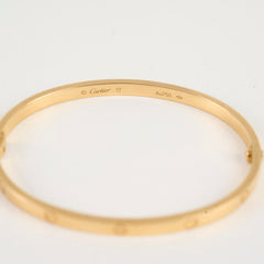 Cartier Love SM Yellow Gold Size 17 Bracelet