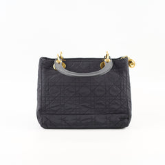 Christian Dior Vintage Lady Dior Small Black Nylon